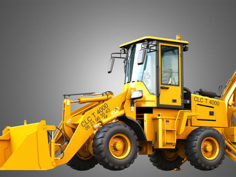 CLC T4000 Articulated Backhoe Loader Tracto Pelle 3D 模型