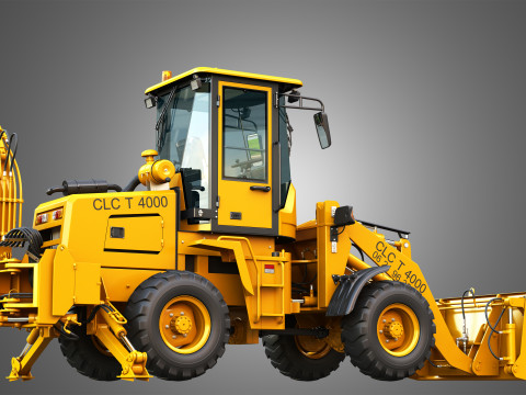 CLC T4000 Articulated Backhoe Loader Tracto Pelle 3D 模型