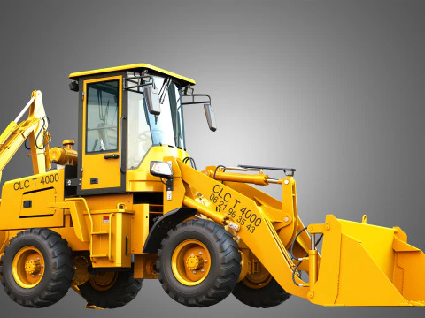 CLC T4000 関節式バックホーローダー Tracto Pelle 3Dモデル