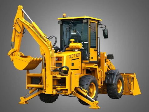 CLC T4000 関節式バックホーローダー Tracto Pelle 3Dモデル