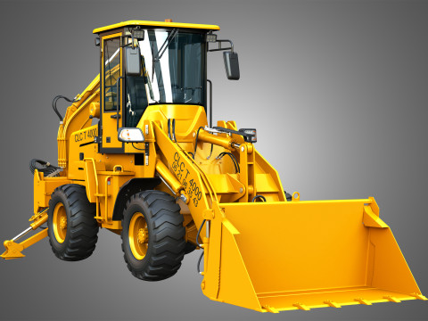 CLC T4000 Articulated Backhoe Loader Tracto Pelle 3D 模型
