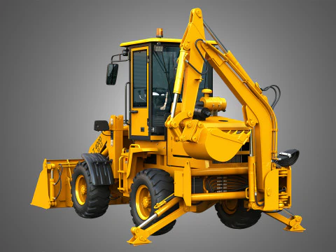 CLC T4000 関節式バックホーローダー Tracto Pelle 3Dモデル