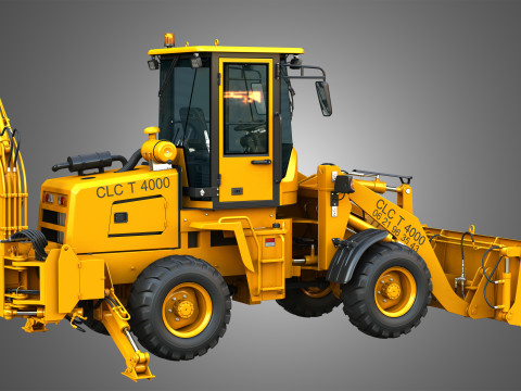 CLC T4000 Articulated Backhoe Loader Tracto Pelle 3D 模型