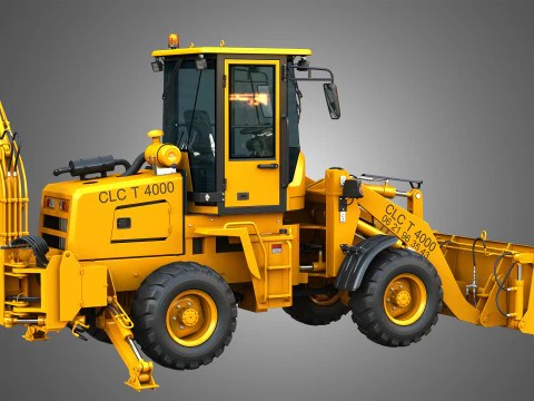 CLC T4000 関節式バックホーローダー Tracto Pelle 3Dモデル