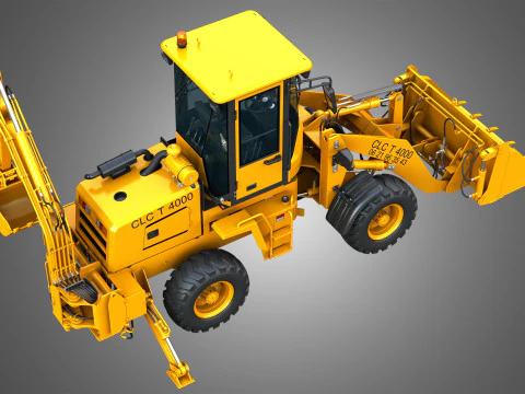CLC T4000 関節式バックホーローダー Tracto Pelle 3Dモデル