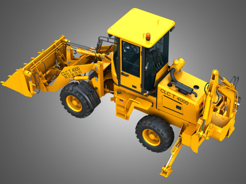 CLC T4000 Articulated Backhoe Loader Tracto Pelle 3D 模型