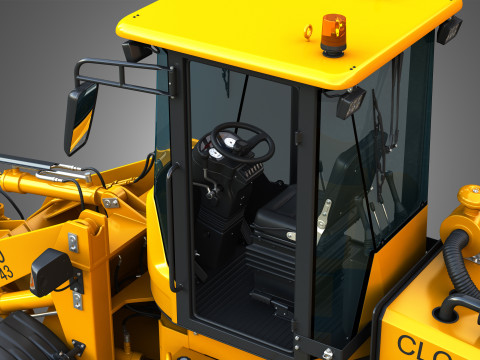 CLC T4000 Articulated Backhoe Loader Tracto Pelle 3D 模型