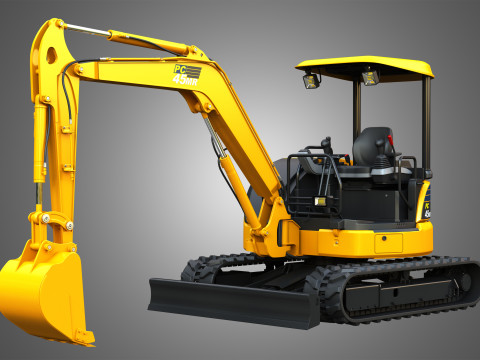 PC45MR-5 - Small Hydraulic Excavator Modelo 3D