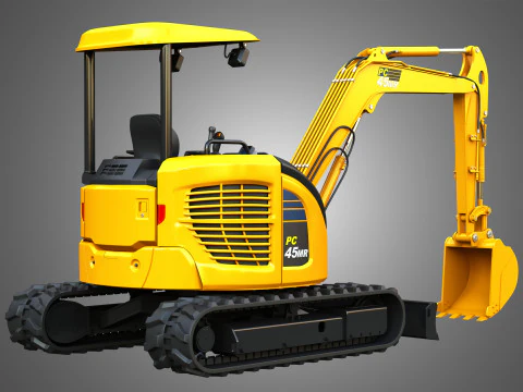 PC45MR-5 - Small Hydraulic Excavator 3D Model