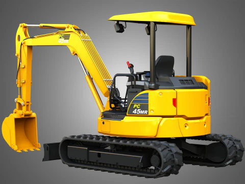 PC45MR-5 - Small Hydraulic Excavator 3D Model