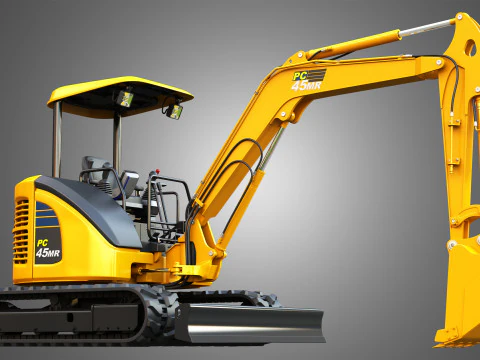 PC45MR-5 - Small Hydraulic Excavator 3D Model