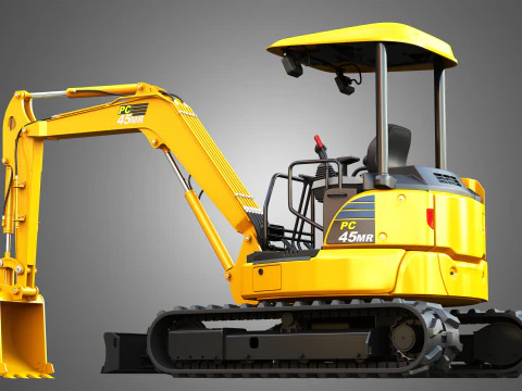 PC45MR-5 - Small Hydraulic Excavator 3D Model