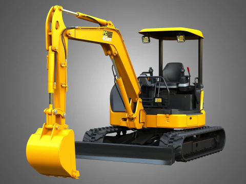 PC45MR-5 - Small Hydraulic Excavator 3D Model