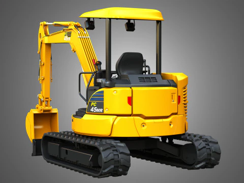 PC45MR-5 - Small Hydraulic Excavator 3D Model
