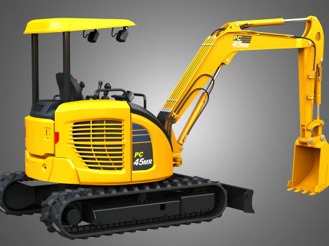 PC45MR-5 - Small Hydraulic Excavator 3D Model