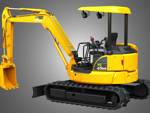 PC45MR-5 - Small Hydraulic Excavator 3D Model