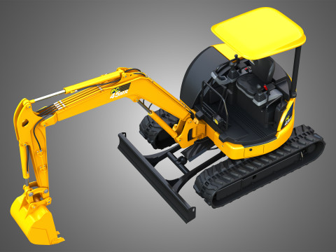 PC45MR-5 - Small Hydraulic Excavator 3D Модель