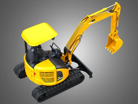 PC45MR-5 - Small Hydraulic Excavator 3D Model