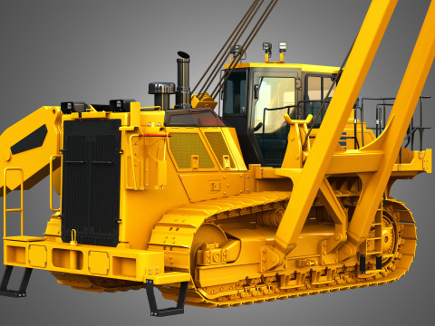 D155CX-8 Oval Track Pipelayer Modelo 3D