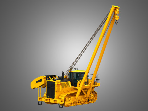 D155CX-8 Oval Track Pipelayer 3D Модель