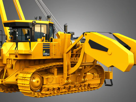 D155CX-8 Oval Track Pipelayer 3D Model
