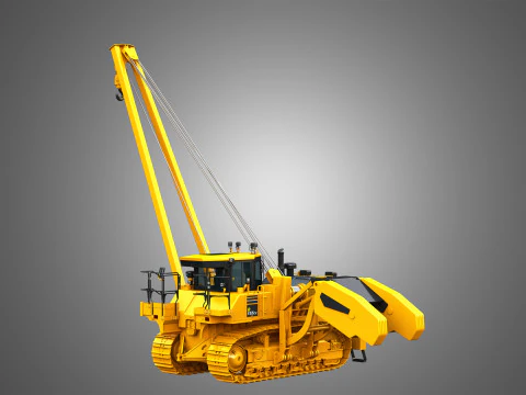 D155CX-8 Oval Track Pipelayer 3D Model