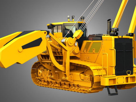D155CX-8 Oval Track Pipelayer 3D Модель