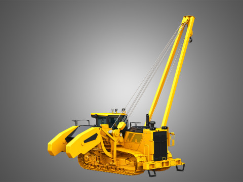 D155CX-8 Oval Track Pipelayer 3D Модель