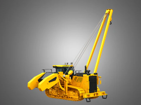 D155CX-8 Oval Track Pipelayer 3D Model
