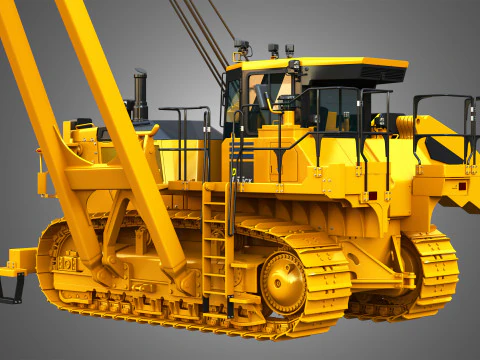 D155CX-8 Oval Track Pipelayer 3D Model