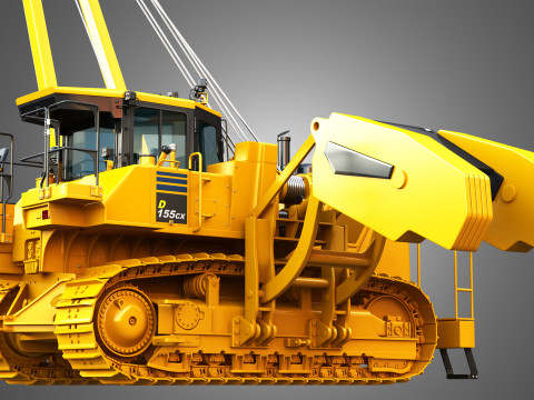 D155CX-8 Oval Track Pipelayer 3D Модель