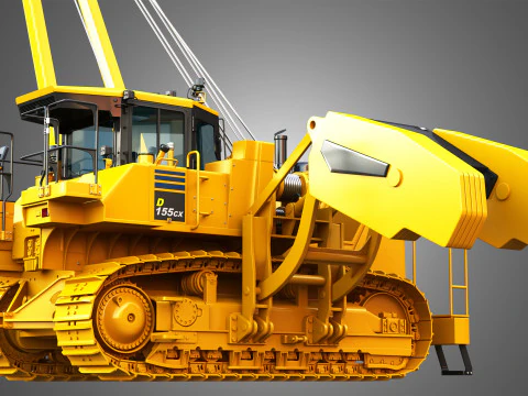 D155CX-8 Oval Track Pipelayer 3D Model