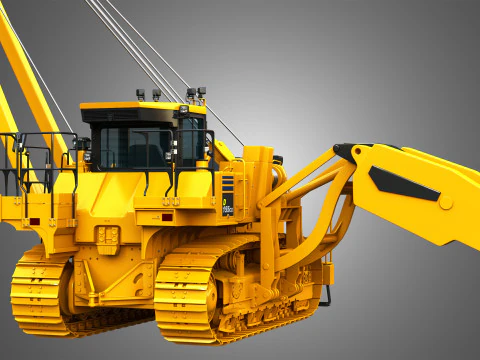 D155CX-8 Oval Track Pipelayer 3D Model