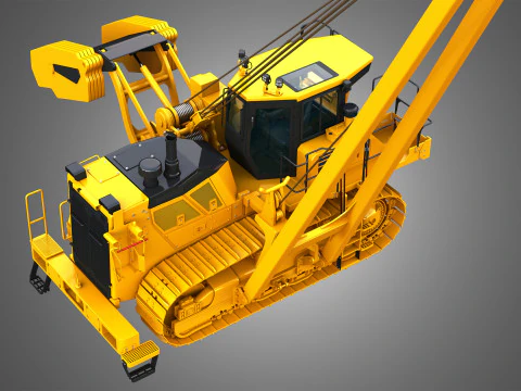 D155CX-8 Oval Track Pipelayer 3D Model