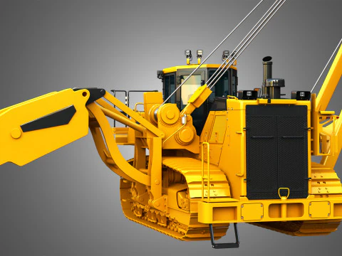 D155CX-8 Oval Track Pipelayer 3D Model