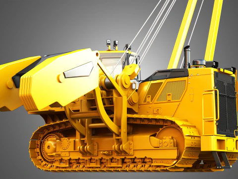 D155CX-8 Oval Track Pipelayer 3D Model