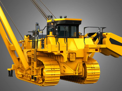 D155CX-8 Oval Track Pipelayer 3D Model