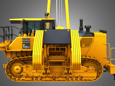 D155CX-8 Oval Track Pipelayer 3D Model