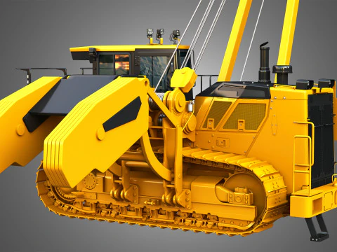 D155CX-8 Oval Track Pipelayer 3D Model
