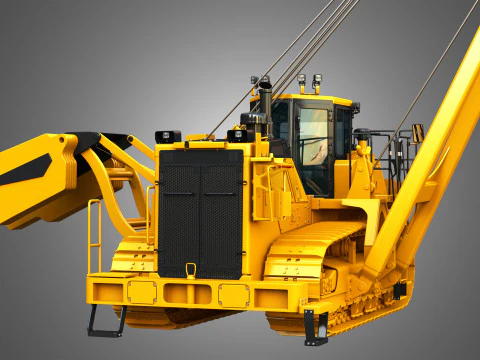 D155CX-8 Oval Track Pipelayer 3D Model