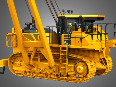 D155CX-8 Oval Track Pipelayer 3D Модель