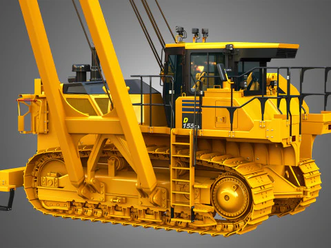 D155CX-8 Oval Track Pipelayer 3D Model