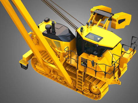 D155CX-8 Oval Track Pipelayer 3D Model