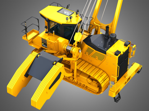 D155CX-8 Oval Track Pipelayer 3D Модель