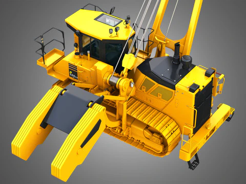 D155CX-8 Oval Track Pipelayer 3D Model