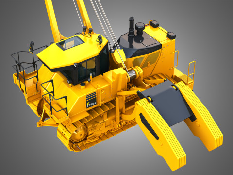 D155CX-8 Oval Track Pipelayer 3D Модель