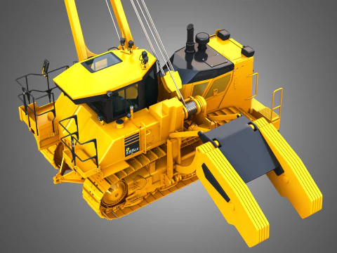 D155CX-8 Oval Track Pipelayer 3D Model