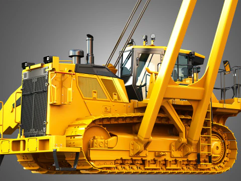 D155CX-8 Oval Track Pipelayer 3D Model