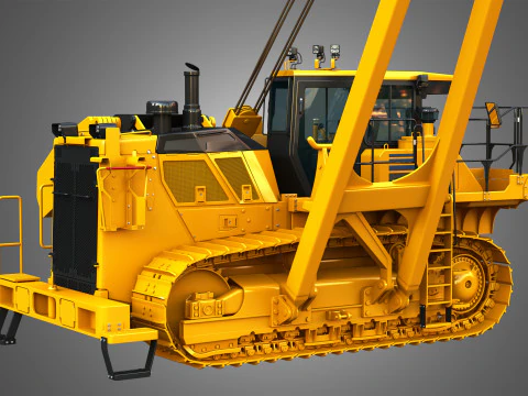 D155CX-8 Oval Track Pipelayer 3D Model