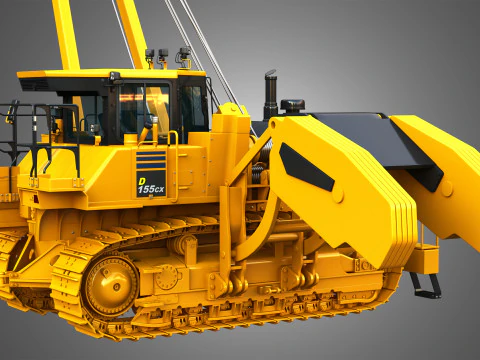 D155CX-8 Oval Track Pipelayer 3D Model